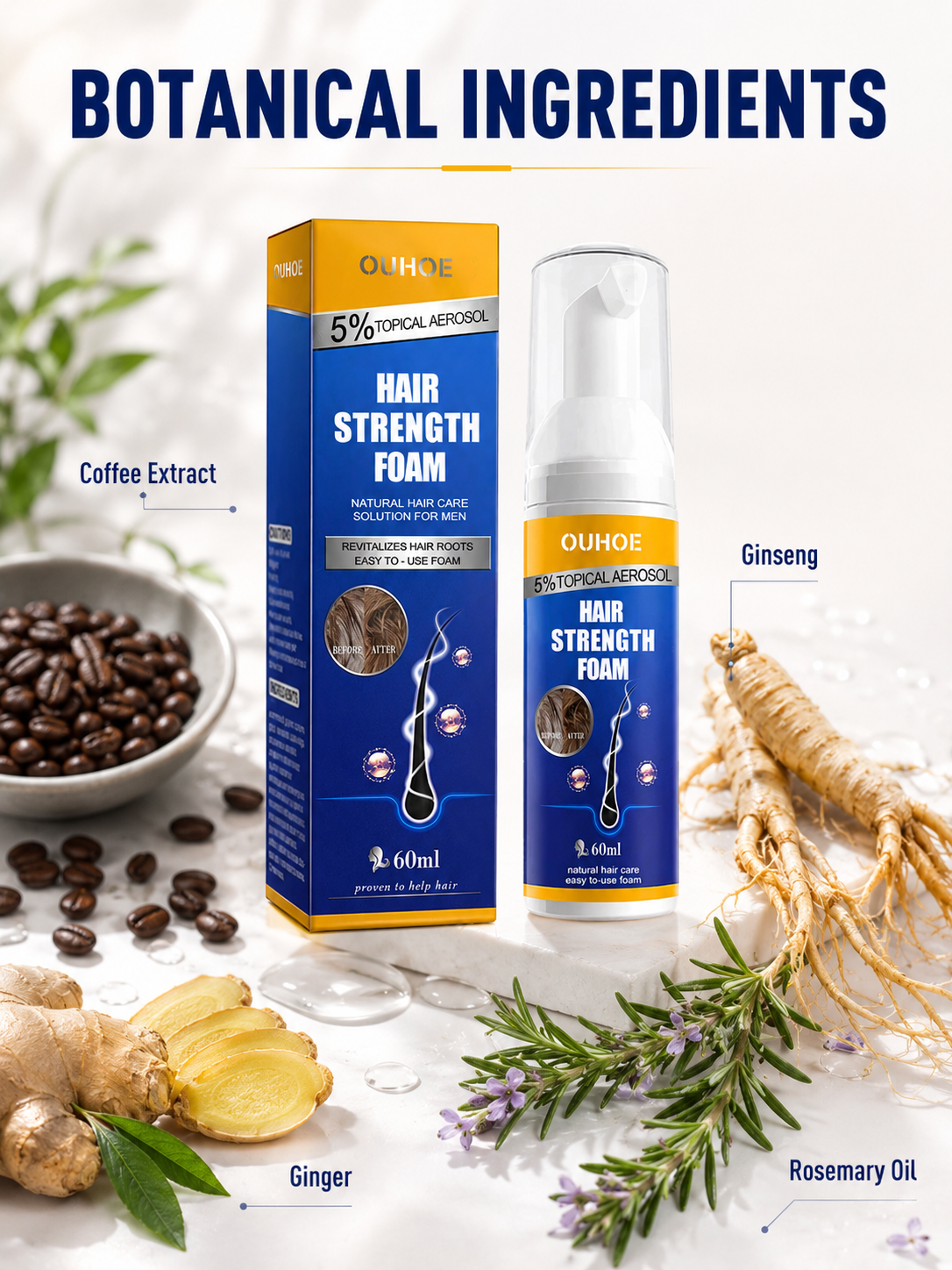 Men’s Hair Foam Mousse — 5% Anti-Hair Loss