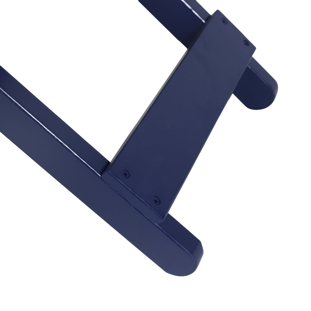 Folding Outdoor Wooden Side Table in Navy Blue for Patios