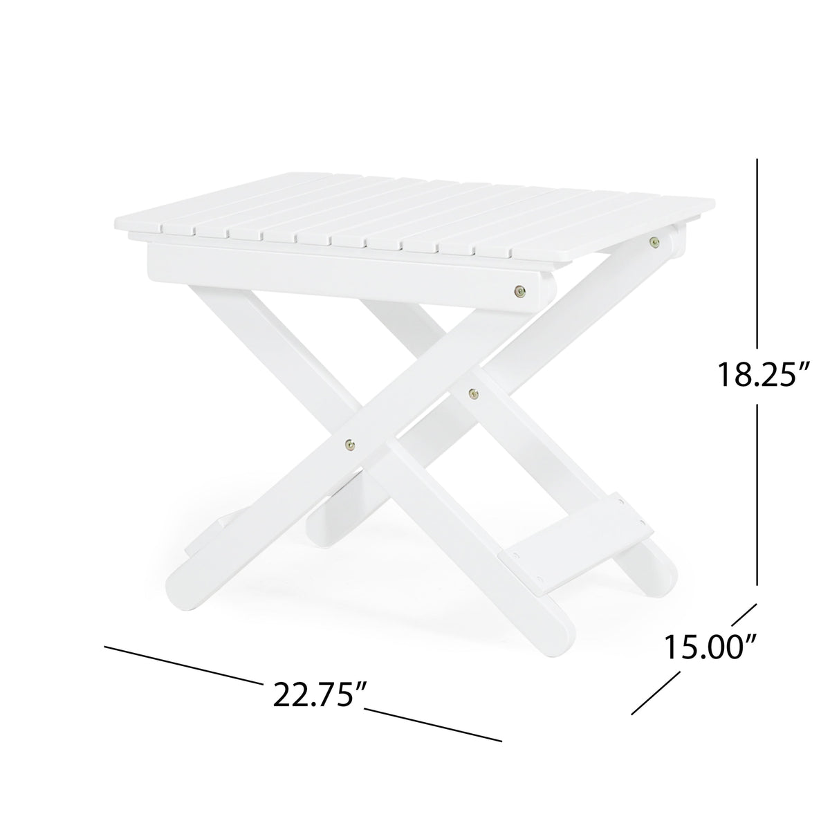 Folding Outdoor Wooden Side Table for Patio and Lawn