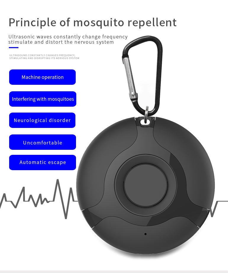 Clip-On Ultrasonic Mosquito Repellent for Camping & Travel