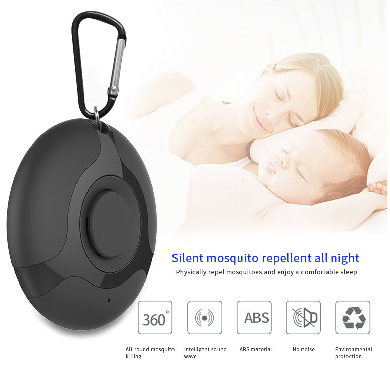Clip-On Ultrasonic Mosquito Repellent for Camping & Travel