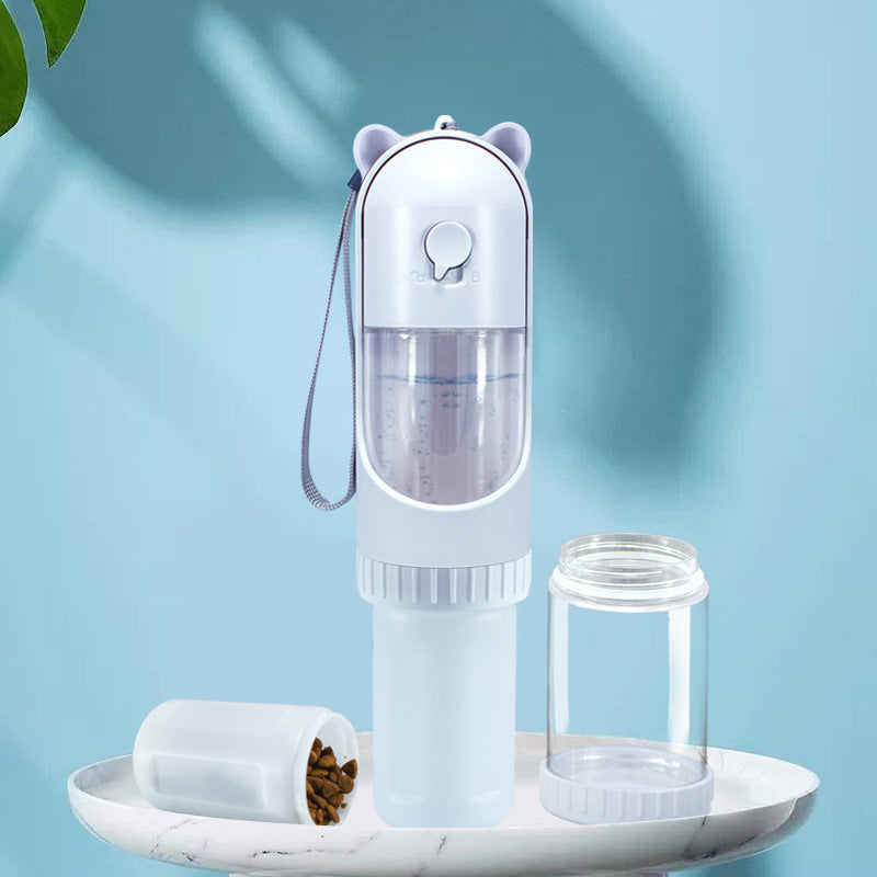 Portable Dog Water Bottle & Food Travel Cup Dispenser