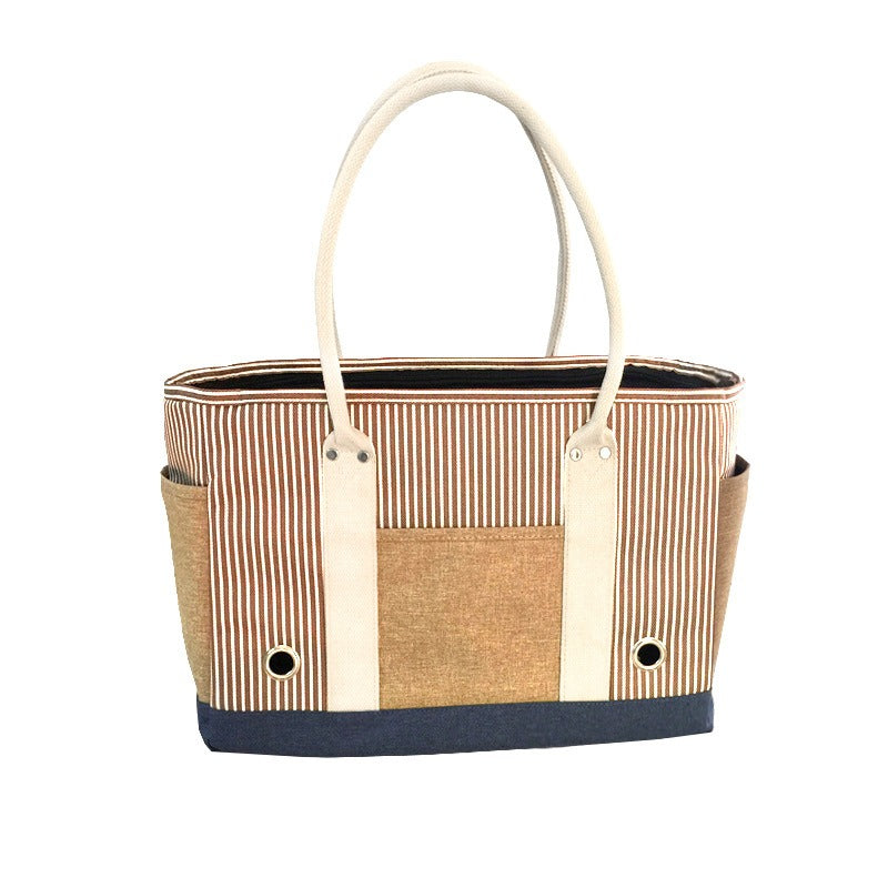 Pet Carrier Bag: Fashionable Tote for Small Pet Travel