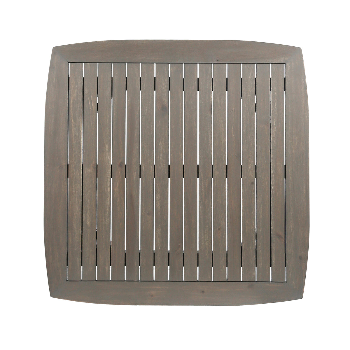 Weathered Gray Acacia Outdoor Side Table for Patios