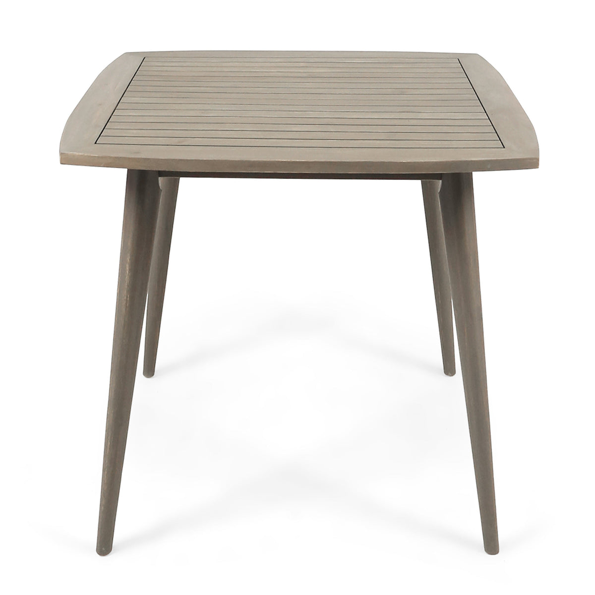Weathered Gray Acacia Outdoor Side Table for Patios