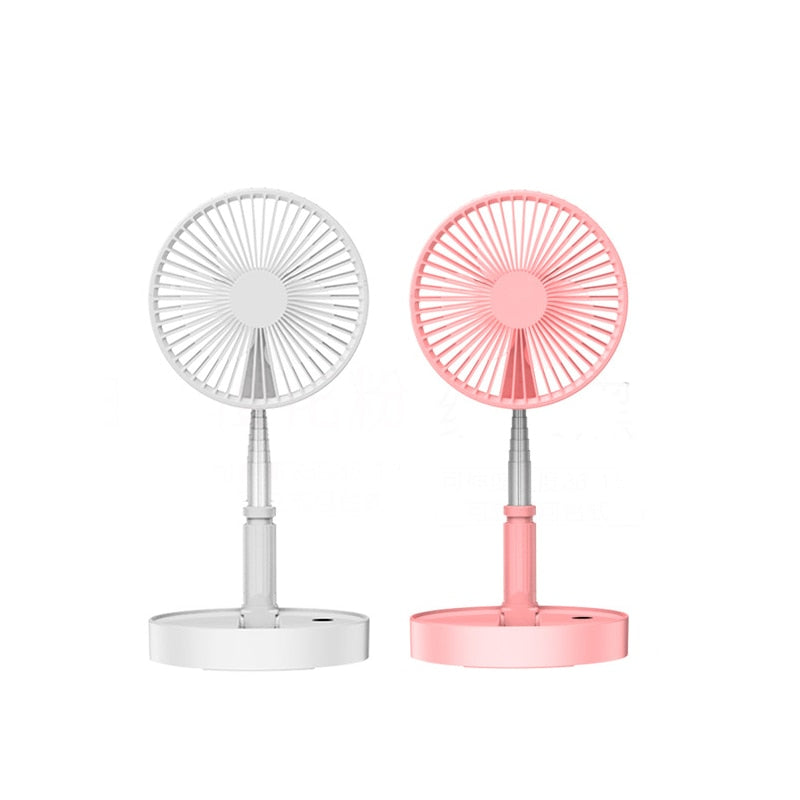 Telescopic Folding Table Fan: USB Rechargeable & Portable