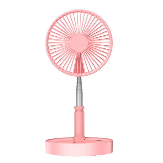 Telescopic Folding Table Fan: USB Rechargeable & Portable