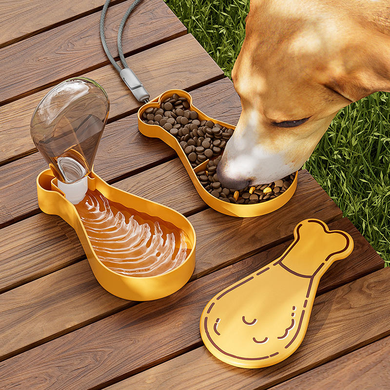 Portable Pet Water Bottle & Feeder for Outdoor Walks