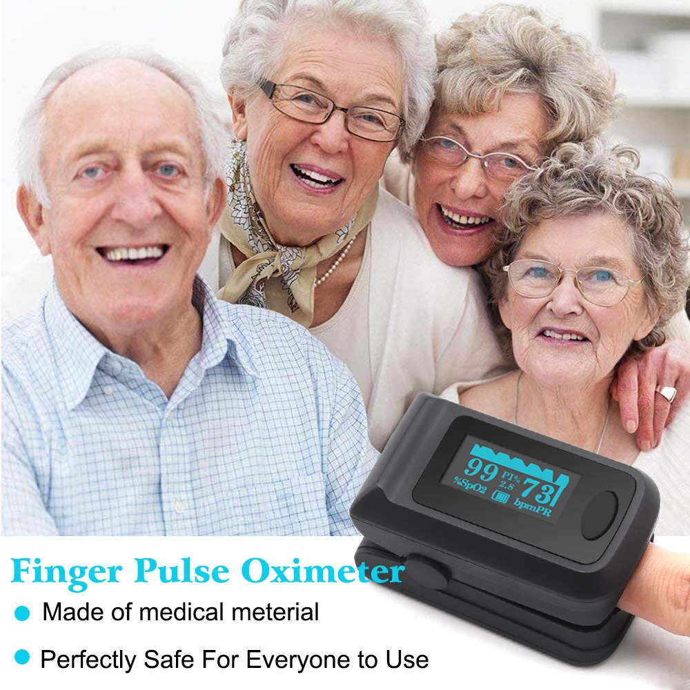 Fingertip Pulse Oximeter with SpO2 & Pulse Display