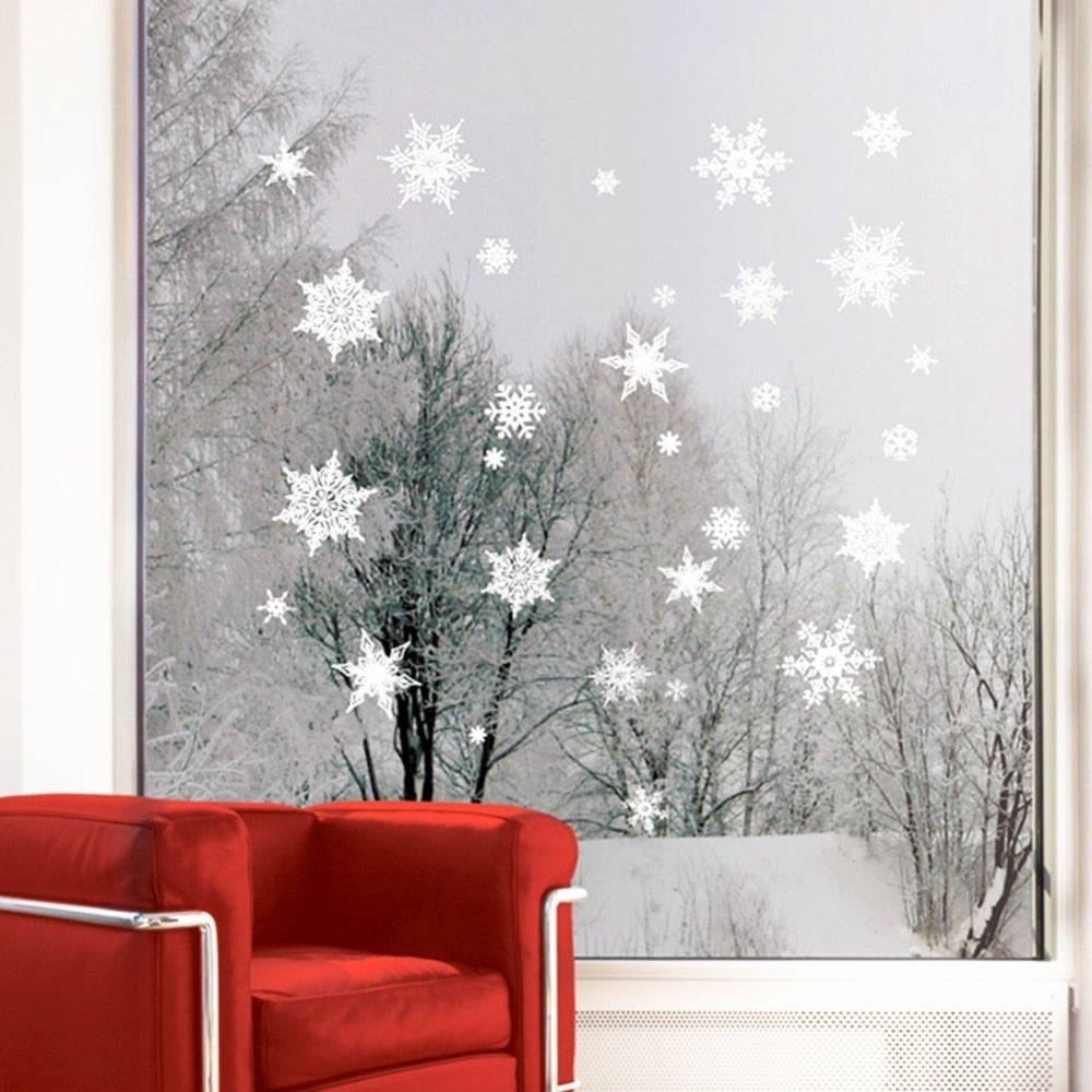 Christmas Snowflake Window Decals For A Winter Wonderland