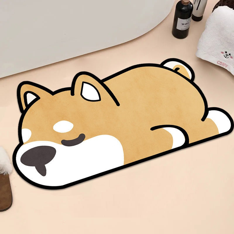 Panda Bathroom Floor Mat for Soft, Non-Slip Comfort