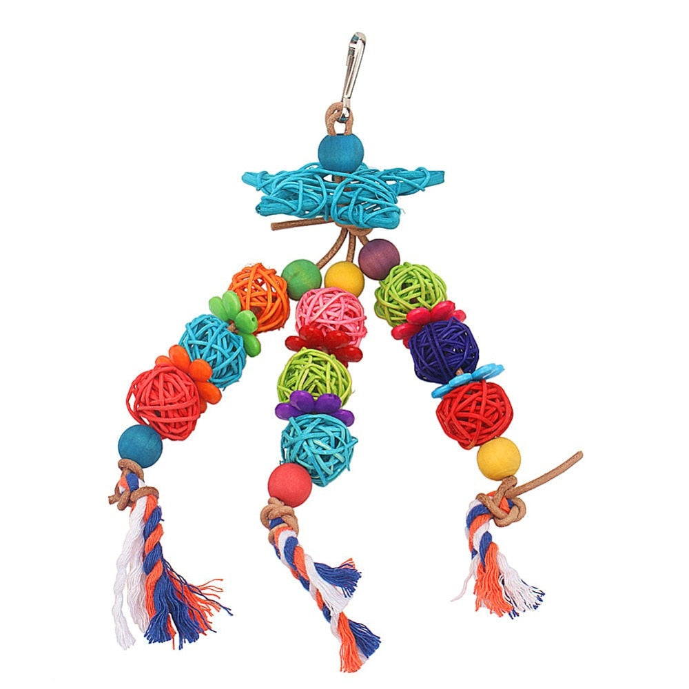 Parrot Cage Toy for Active Climbing and Chewing Play