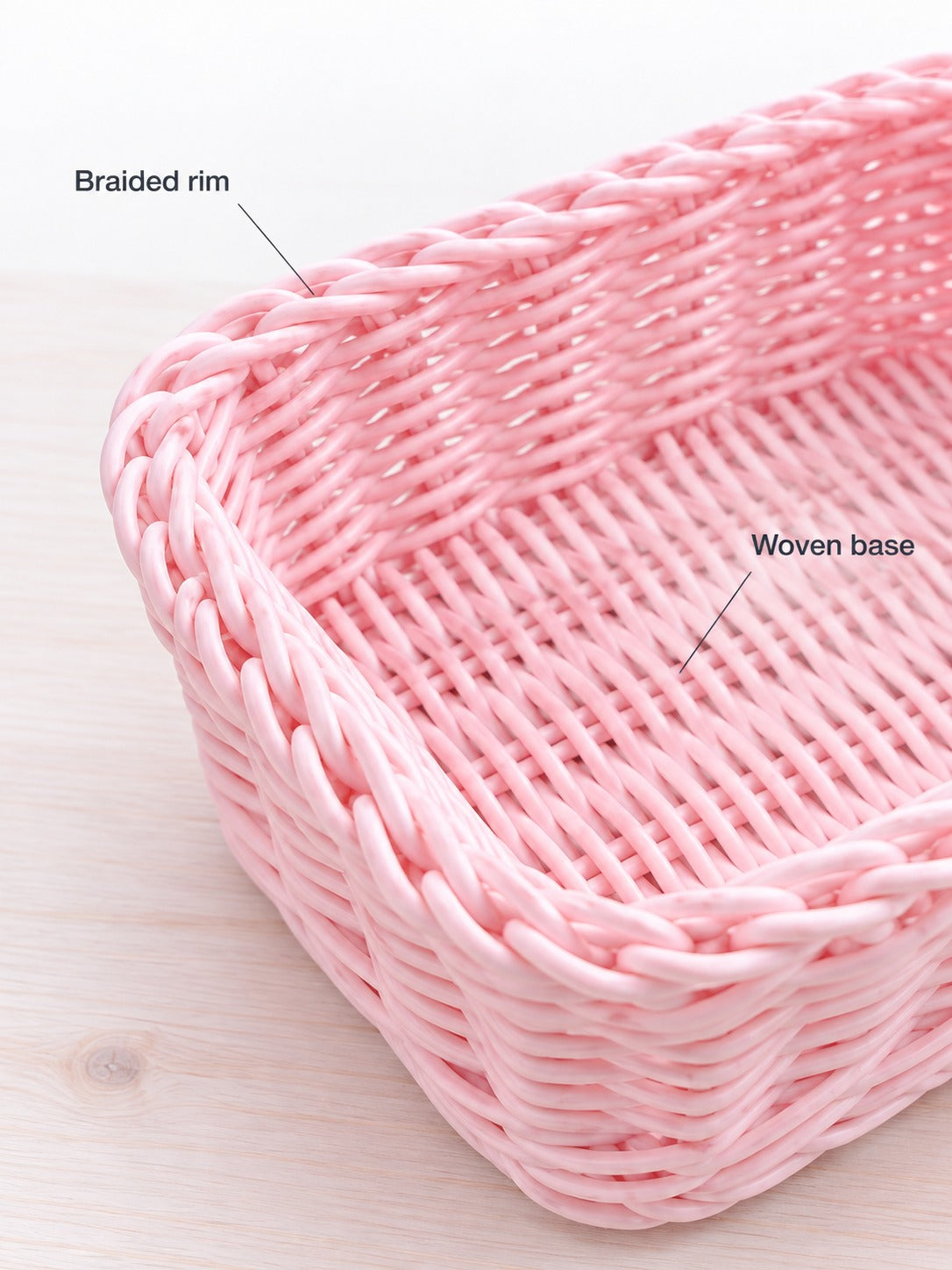Pastel Woven Desk Storage Basket for Small Items