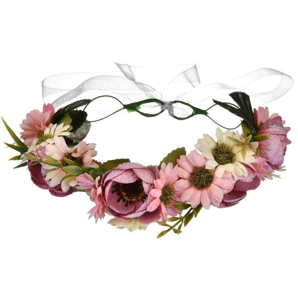 Pearl Velvet Flower Headband for Weddings & Photo Shoots
