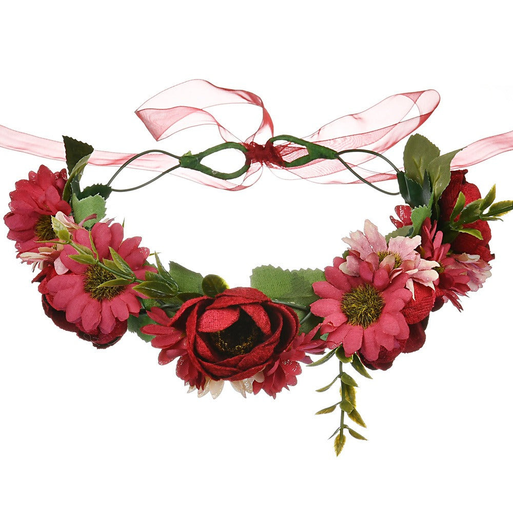 Pearl Velvet Flower Headband for Weddings & Photo Shoots