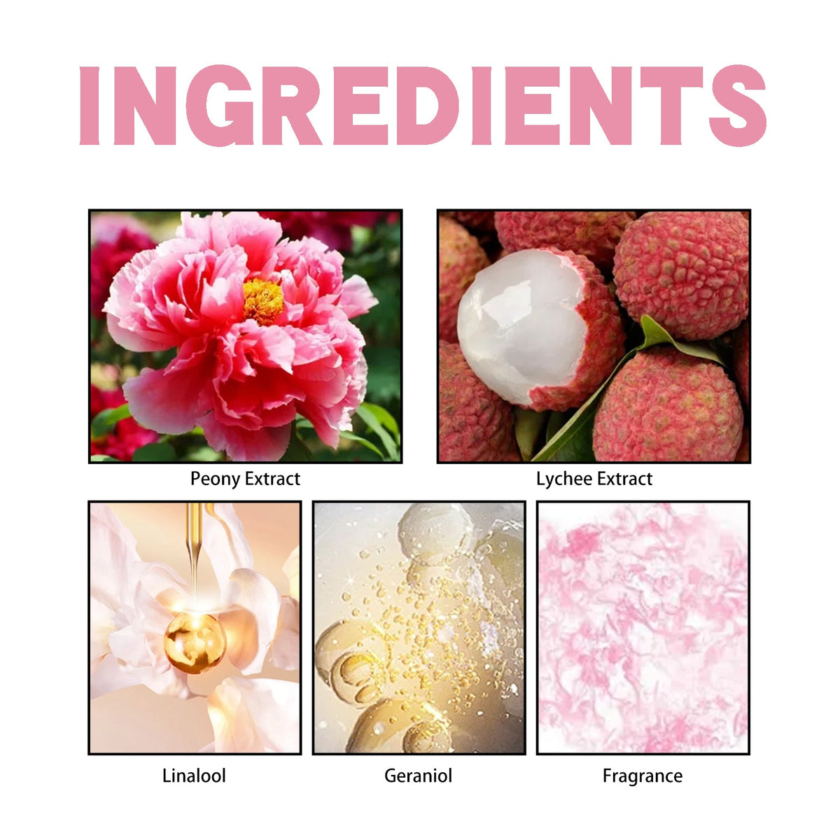 Peony Lychee Perfume: Portable Long-Lasting Daily Fresh Scent