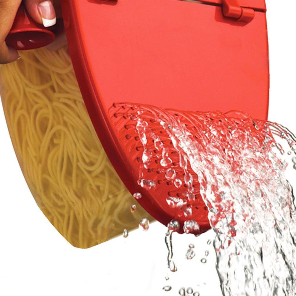 Microwave Pasta Cooker With Strainer Lid, No Colander
