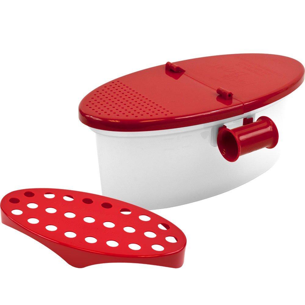 Microwave Pasta Cooker With Strainer Lid, No Colander