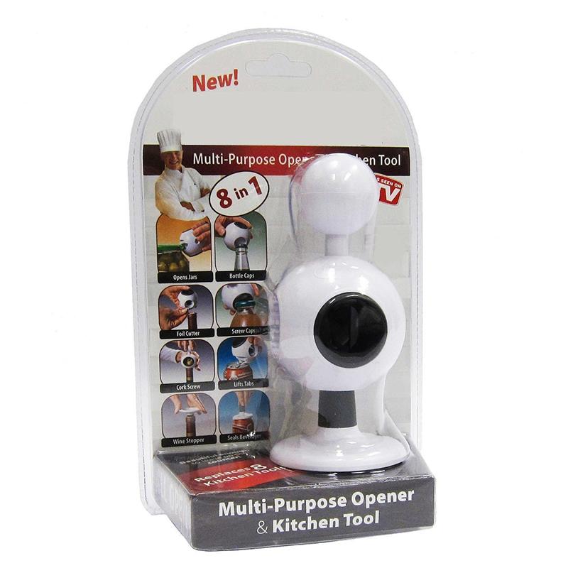 8-in-1 Jar Opener & Wine Tool for Stuck Lids and Caps