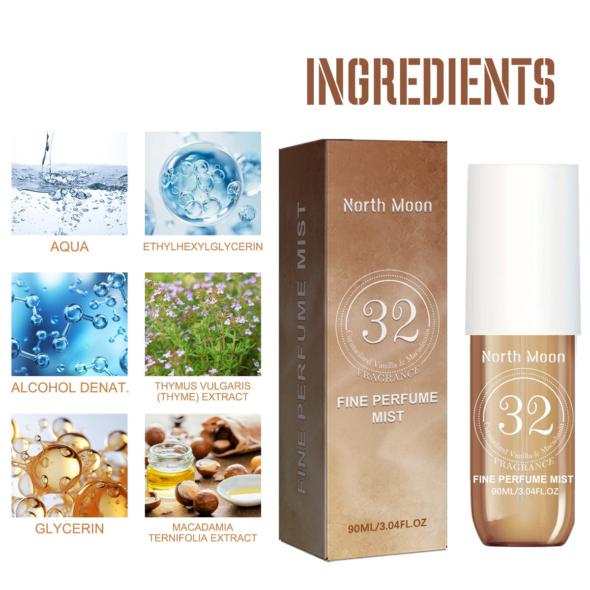 Fine Perfume Mist Spray for Women, Fresh Lasting Scent