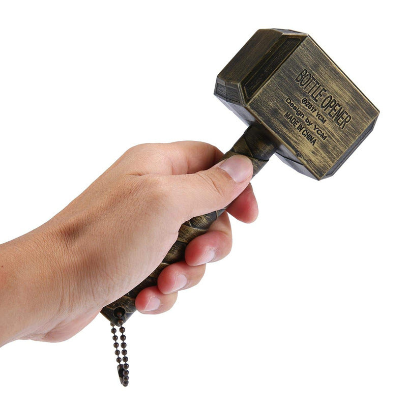 Thor Hammer Bottle Opener, Antique Metal Beer Cap Opener