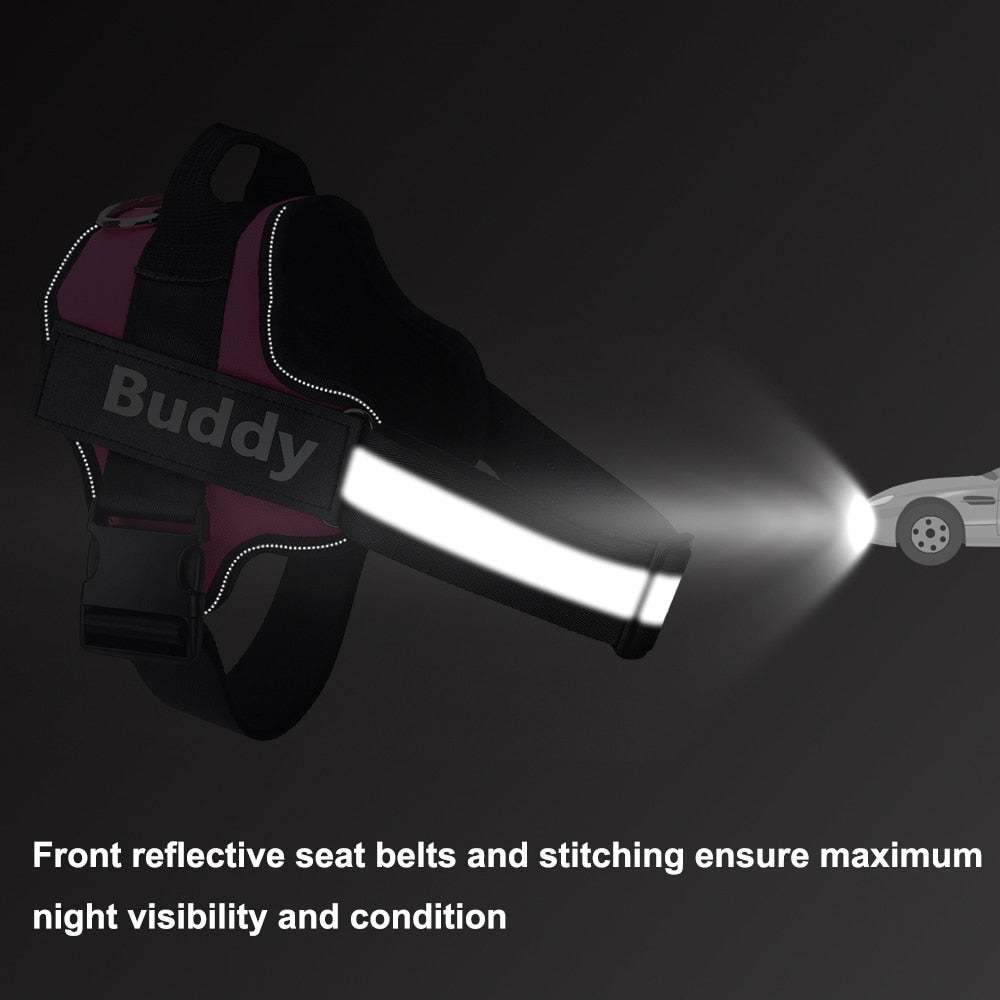 Personalized No-Pull Dog Harness With Reflective ID
