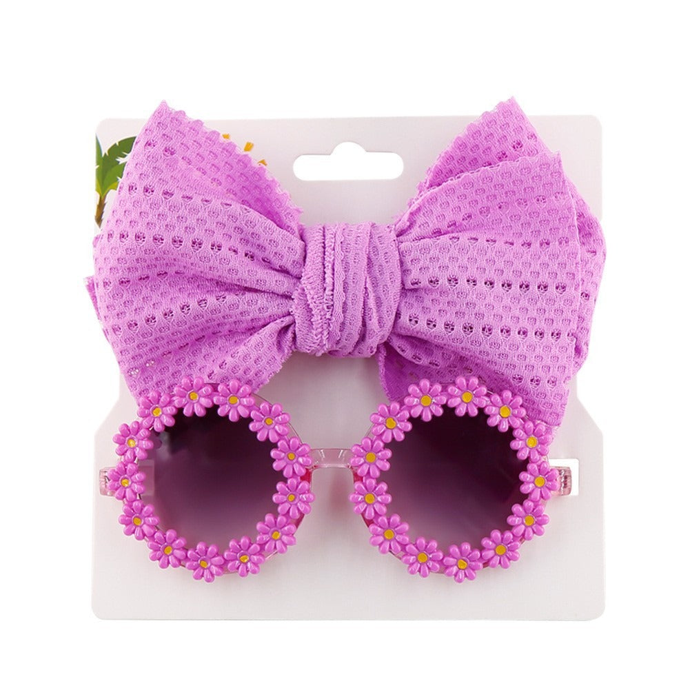 Girls' Sunglasses & Bow Headband Set | Sun-Ready Style