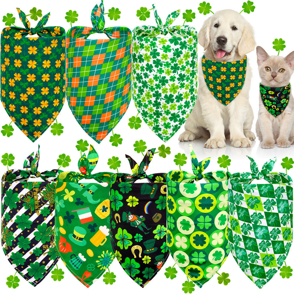 St. Patrick's Day Pet Scarf for Festive Holiday Photos