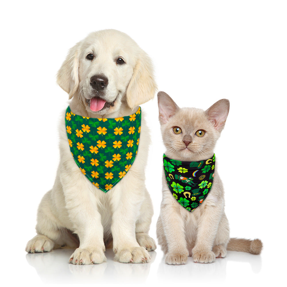 St. Patrick's Day Pet Scarf for Festive Holiday Photos