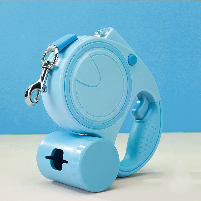 Retractable Pet Leash With Built-In Light for Walks