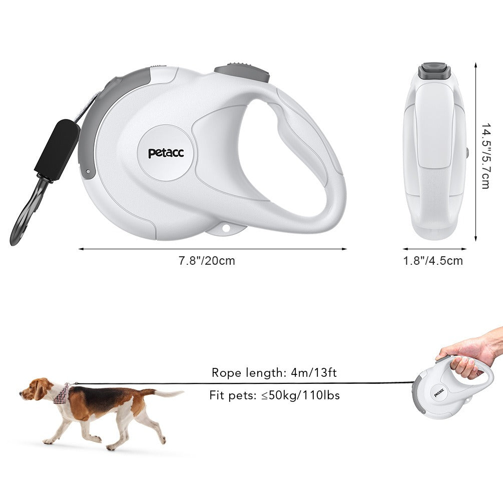 4m Retractable Dog Leash with Tangle-Free Control