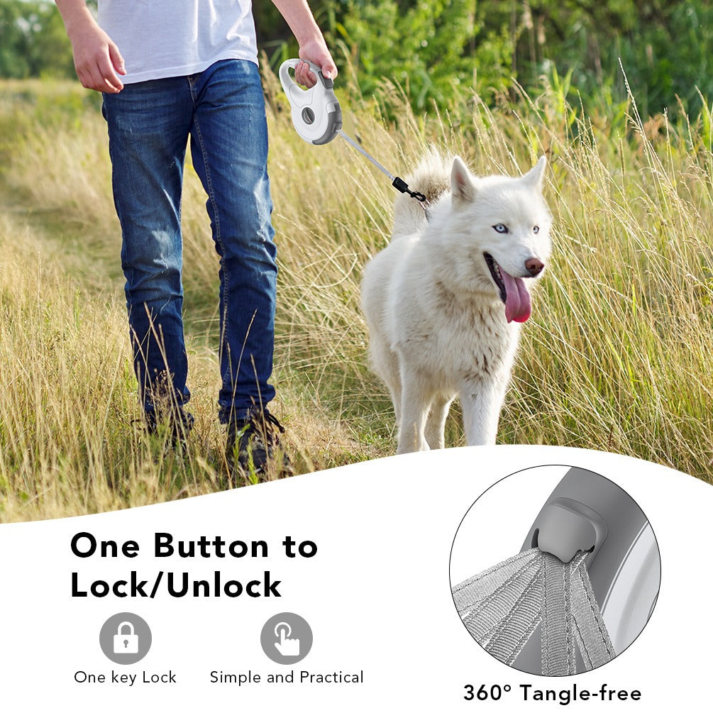 4m Retractable Dog Leash with Tangle-Free Control
