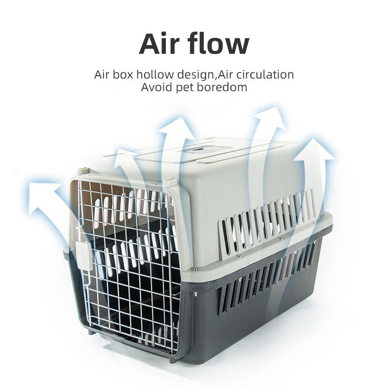 Large Dog & Cat Carrier, Secure Ventilated Car Travel