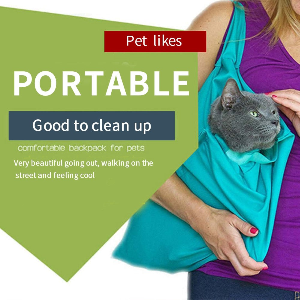 Cat Carrier & Grooming Sack for Calm Nail Clipping
