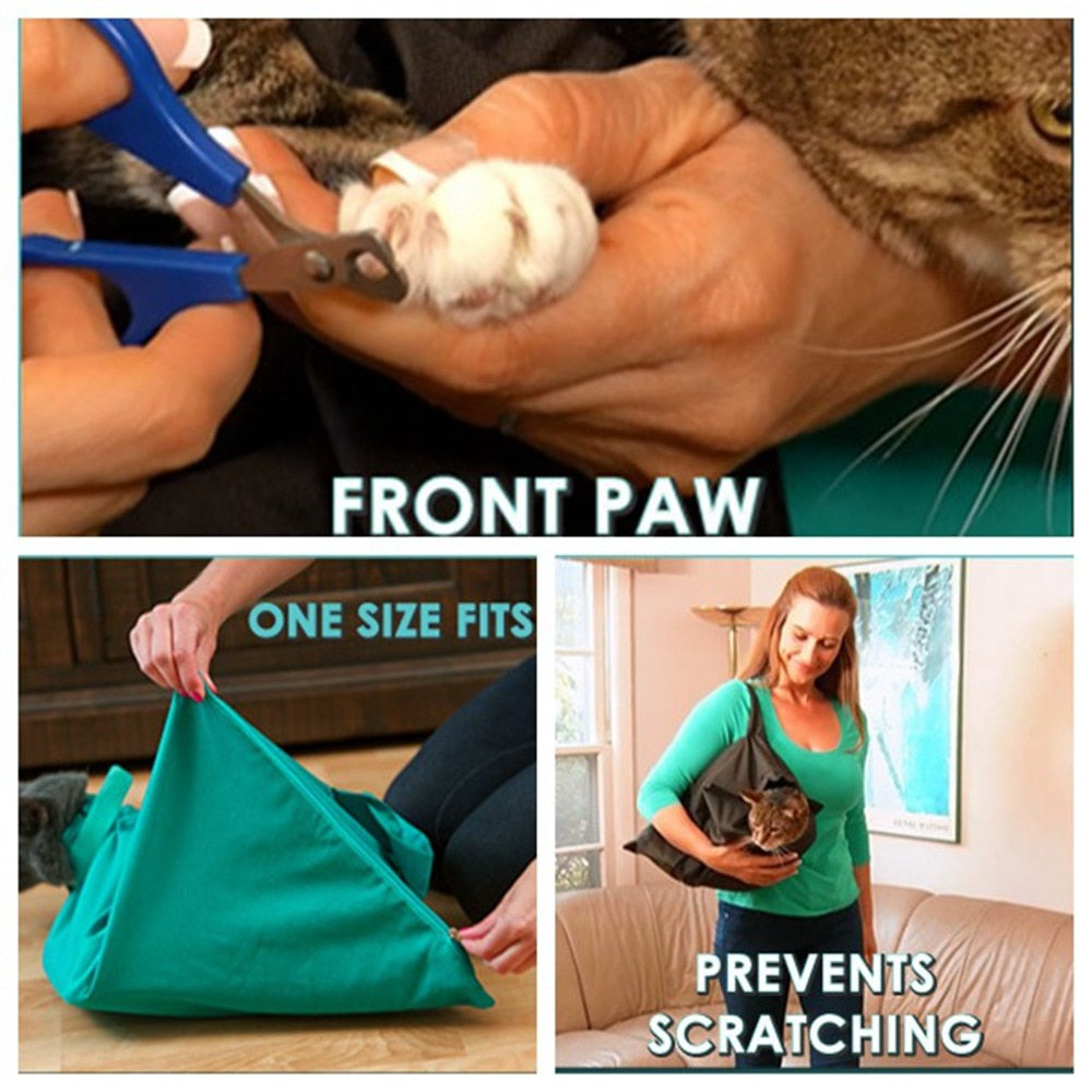 Cat Carrier & Grooming Sack for Calm Nail Clipping
