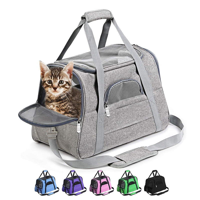 Pet Carrier Bag With Breathable Mesh Travel Windows