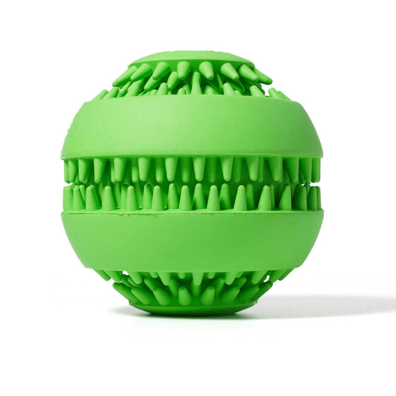 Treat-Dispensing Dog Ball With Teeth Cleaning Spikes