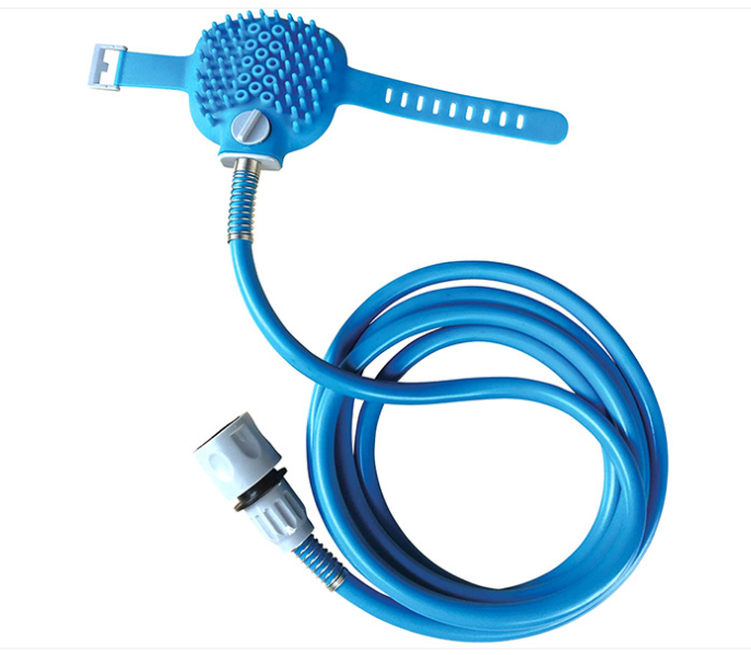 Pet Bathing Brush for Easier, Gentler Home Rinsing