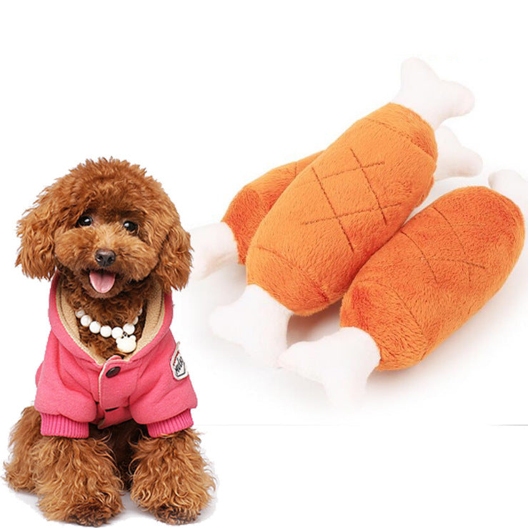 Squeaky Plush Dog Toy Bone for Engaging Indoor Play