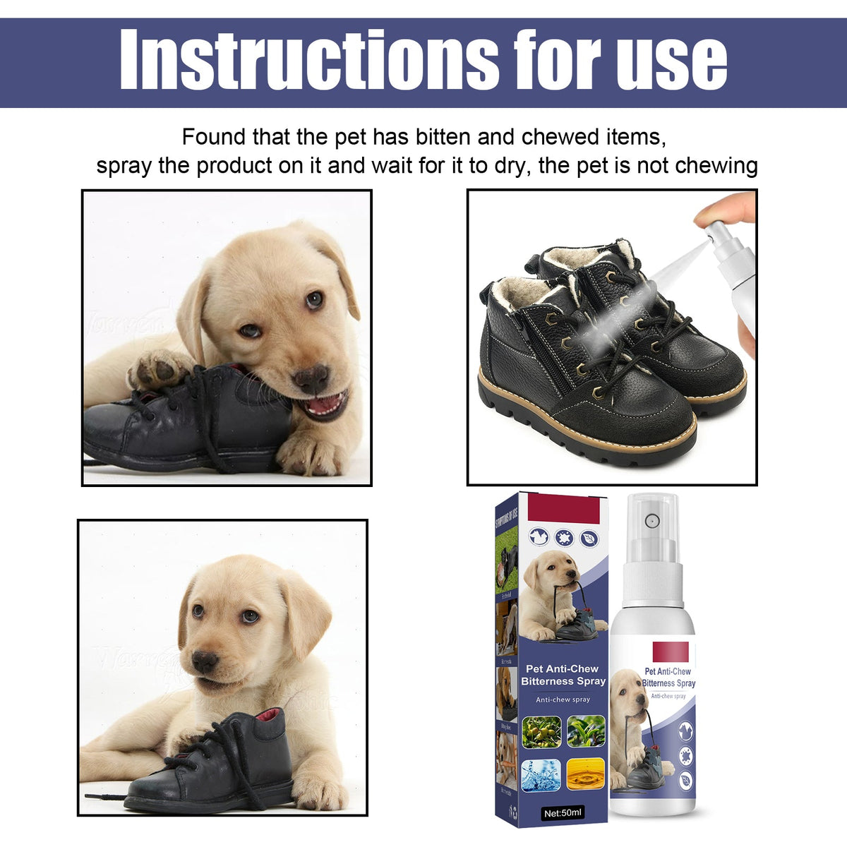 Dog Anti-Chew Spray for Furniture & Puppy Training