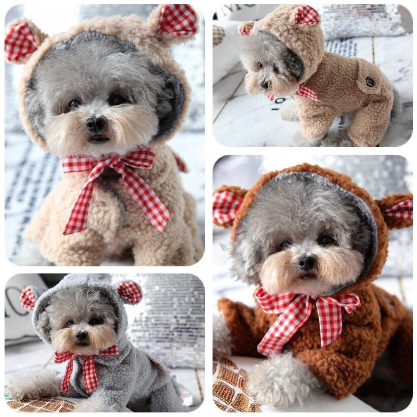 Small Dog Winter Clothes | Full-Body Teddy Fleece