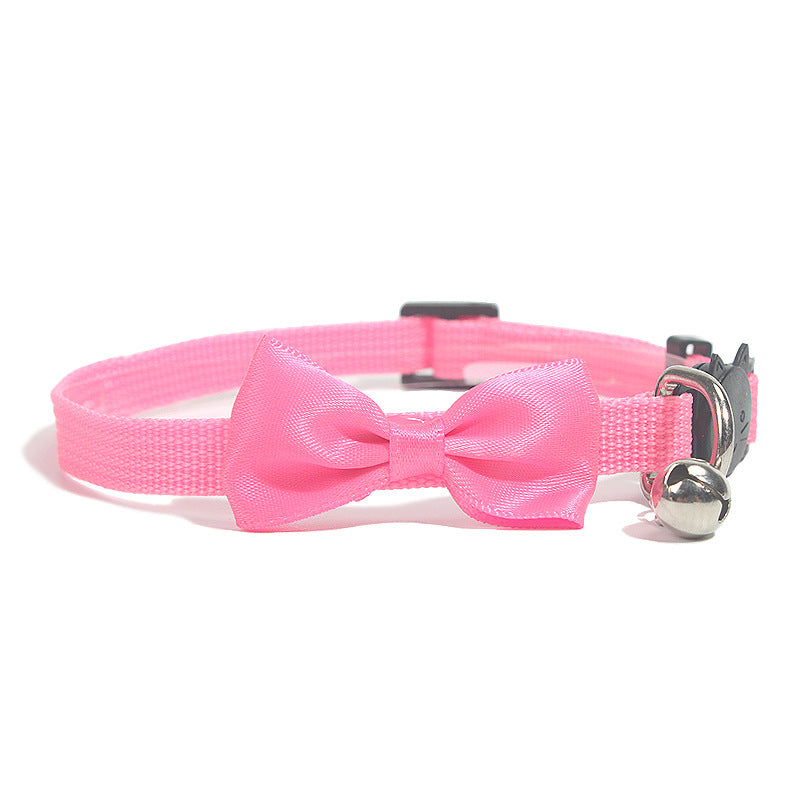 Adjustable Cat Collar With Bow, Bell & Safety Buckle