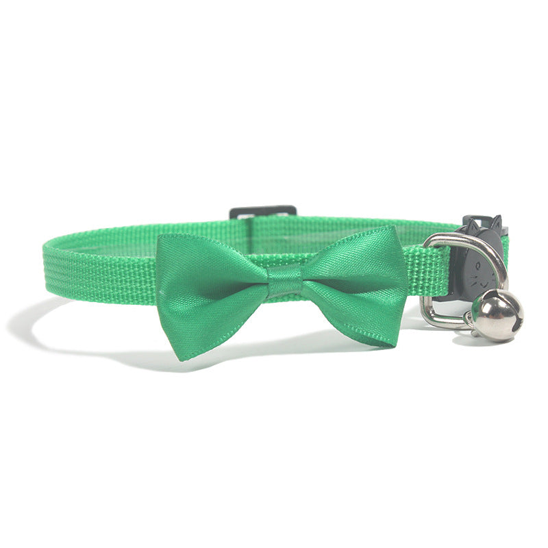Adjustable Cat Collar With Bow, Bell & Safety Buckle