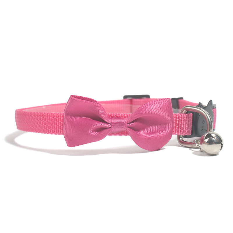 Adjustable Cat Collar With Bow, Bell & Safety Buckle