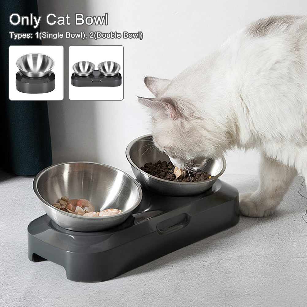 Elevated Cat & Small-Dog Bowl Feeder for Tidy Meals