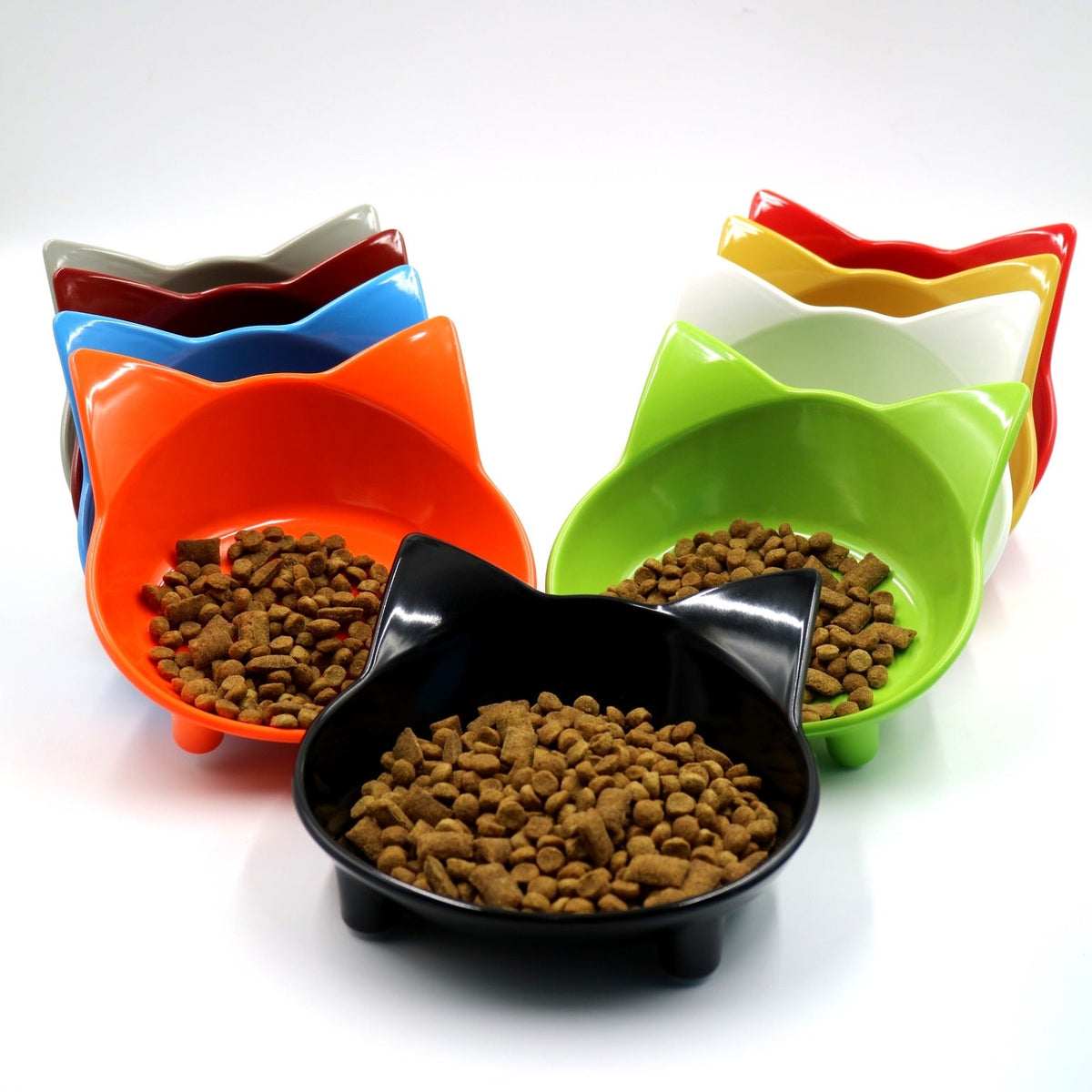 Melamine Cat Bowl with Raised Feet for Neater Feeding