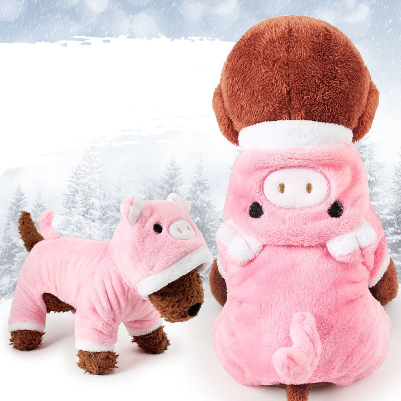 Pet Cat Costume Hoodie – Cozy Cartoon Fleece Outfit
