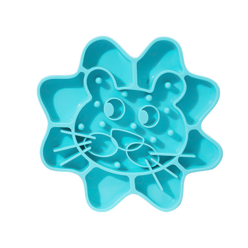 Slow Feeder Cat Bowl With Anti-Tip Silicone Design