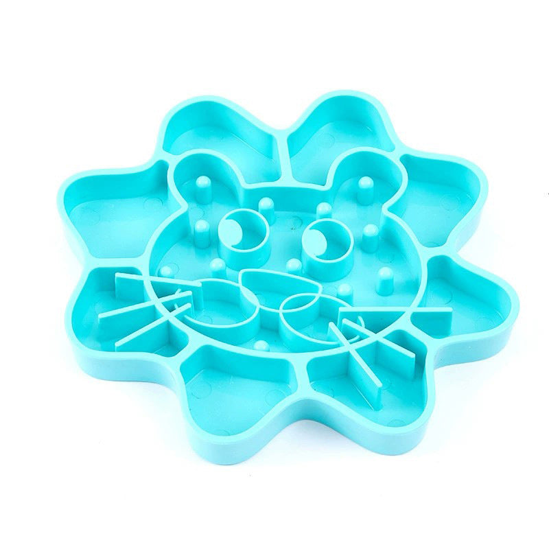Slow Feeder Cat Bowl With Anti-Tip Silicone Design