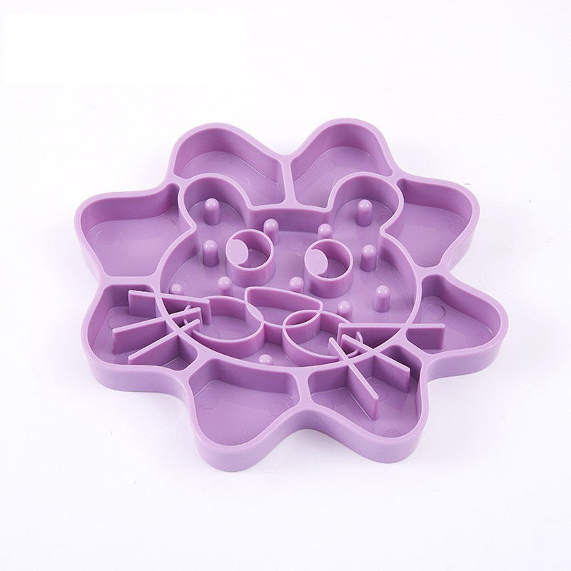 Slow Feeder Cat Bowl With Anti-Tip Silicone Design